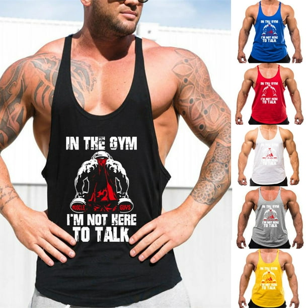 Man Cotton Gym sleeveless shirt Fitness Vest Singlet sportswear workout tank Top